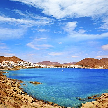 Almeria Cabo de Gata San Jose beach and village of Spain