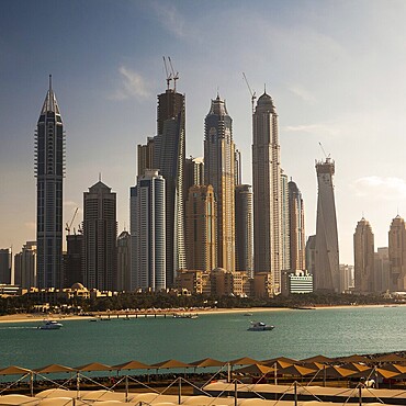 City panorama in Dubai in the Persian Gulf