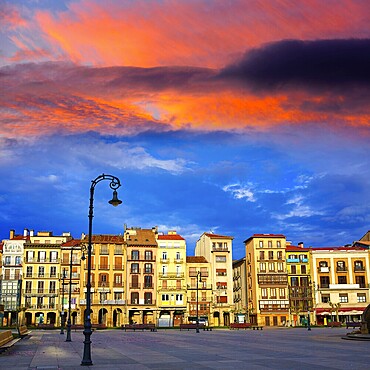 Pamplona Navarra in Spain plaza del Castillo square downtown