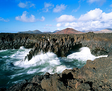 Los Hervideros, El Golfo, Lanzarote, Canary Islands, Spain, Atlantic, Europe