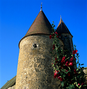 Tower of the Chateau, Chateauneuf, Burgundy, France, Europe