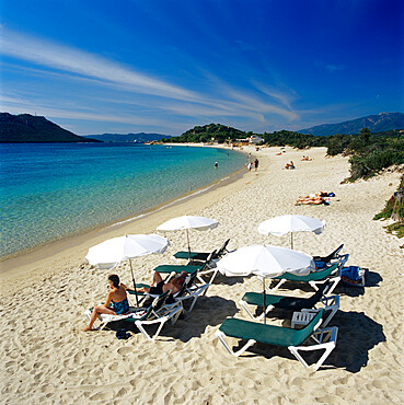 Beach view, Cala Rossa, southeast Corsica, Corsica, France, Mediterranean, Europe