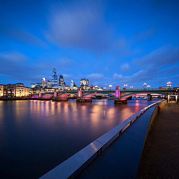 Blackfriars Bridge over the River Thames, London, England, United Kingdom, Europe