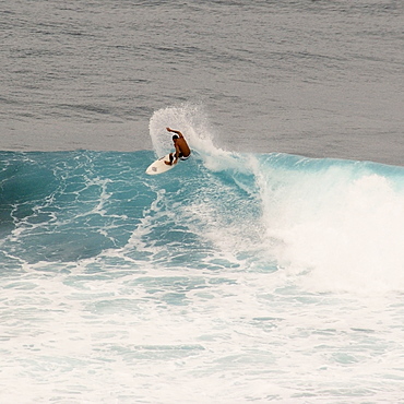 Surfing in Princeville, Kauai, Hawaii, United States of America, Pacific