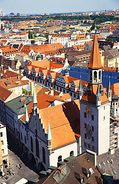 Altes Rathaus With a Rooftop View Over Munich, Bavaria, Germany