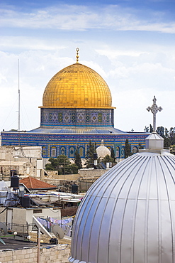 View of Dome of the Rock, Old City, UNESCO World Heritage Site, Jerusalem, Israel, Middle East