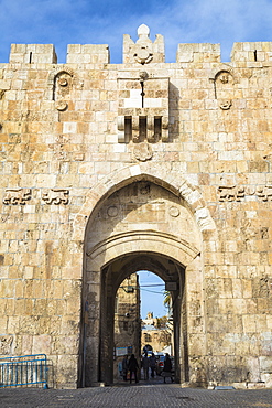 St. Stephen's Gate (The Lion Gate), Old City, UNESCO World Heritage Site, Jerusalem, Israel, Middle East