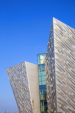 View of the Titanic Belfast Museum, Belfast, Ulster, Northern Ireland, United Kingdom, Europe