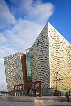 View of the Titanic Belfast Museum, Belfast, Ulster, Northern Ireland, United Kingdom, Europe