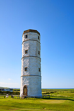 Old Flamborough Lighthouse (The Chalk Tower), Flamborough Head, Yorkshire, England, United Kingdom, Europe