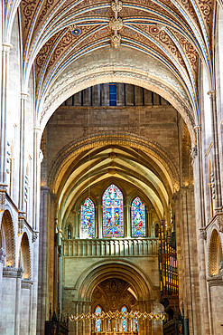 Interior, Hereford Cathedral, Hereford, Herefordshire, England, United Kingdom, Europe