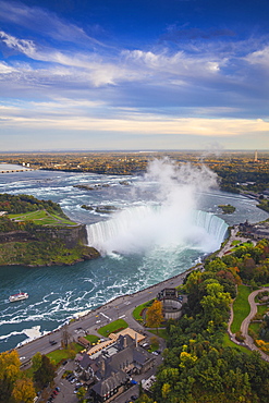 View of Horseshoe Falls, Niagara Falls, Niagara, border of New York State, and Ontario, Canada, North America