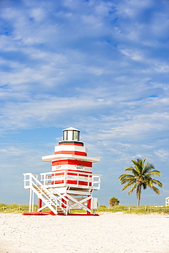 Life guard beach hut, South Beach, Miami Beach, Florida, United States of America, North America