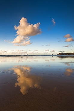 Trevose Head and Constantine Bay at sunset, Cornwall, England, United Kingdom, Europe