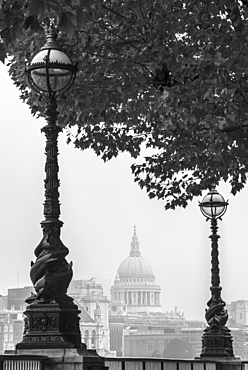 St. Paul's Cathedral, seen from South Bank, London, England, United Kingdom, Europe