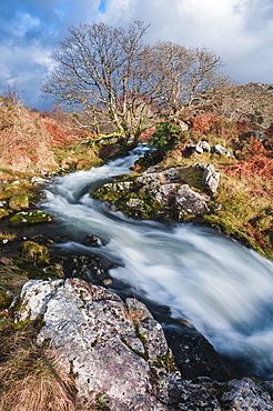 River in the foothills of Cnicht, Croesor Valley, Snowdonia National Park, Gwynedd, North Wales, Wales, United Kingdom, Europe