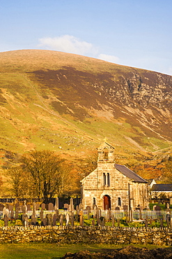 Church in Snowdonia National Park, North Wales, Wales, United Kingdom, Europe