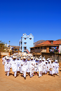 On Sundays the whole village of Soatanana dress completely in white and sing gospel songs on the way to church.