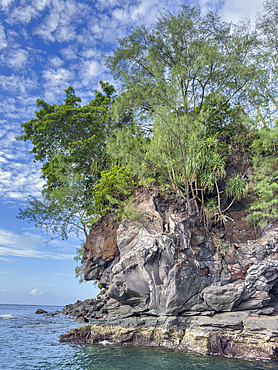 Gunung Api point, lava from the 1998 volcanic eruption on the island of Banda Neira, Moluccas, Indonesia.