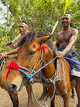 Cultural performance in the village of Liangawo, on Flores Island, Lesser Sunda Islands, Indonesia.
