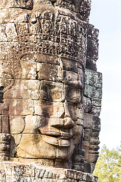 Face towers in Bayon Temple in Angkor Thom, Angkor, UNESCO World Heritage Site, Siem Reap Province, Cambodia, Indochina, Southeast Asia, Asia 