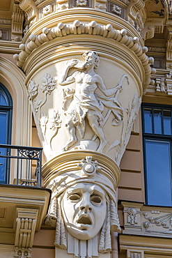 Art Nouveau style architecture locally known as Jugendstil, Riga, Latvia, Europe