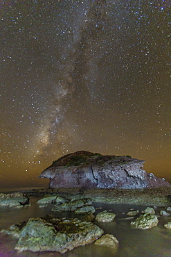 Night view of the Milky Way from Himalaya Beach, Sonora, Mexico, North America