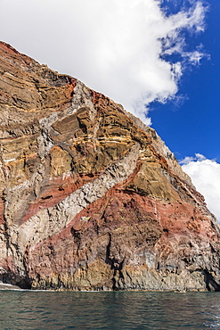 A view of the island of Deserta Grande, in the Ilhas Desertas, near the city of Funchal, Madeira, Portugal, Atlantic, Europe