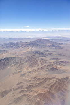 Aerial view of the Atacama Desert, Antofagasta Region, Chile, South America