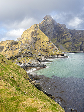 The summer only former fishing village of Mastad, on the island of Vaeroya, Norway, Scandinavia, Europe