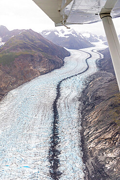 Flight seeing from Haines over the Fair-weather Range in Glacier Bay National Park, Southeast Alaska, USA.