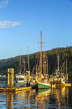 The harbor in the village of Queen Charlotte, Graham Island, Haida Gwaii, British Columbia.