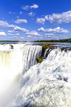 A view of the devil’s throat, Garganta del Diablo, at Iguazú Falls, Misiones Province, Argentina.