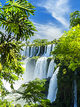 A view from the lower circuit at Iguazú Falls, Misiones Province, Argentina.