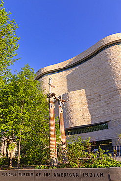 The Smithsonian Institution National Museum of the American Indian on the National Mall in Washington, D.C.