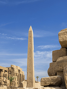 Oobelisk of Thutmosis I, Karnak Temple Complex, comprises a vast mix of temples, pylons, and chapels, UNESCO World Heritage Site, near Luxor, Thebes, Egypt, North Africa, Africa