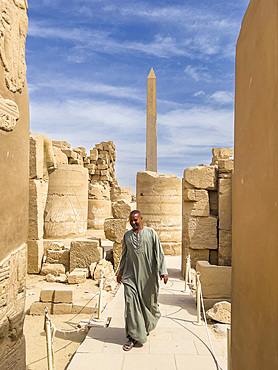 Karnak obelisk of Hatshepsut, Karnak Temple Complex, comprises a vast mix of temples, pylons, and chapels, UNESCO World Heritage Site, near Luxor, Thebes, Egypt, North Africa, Africa