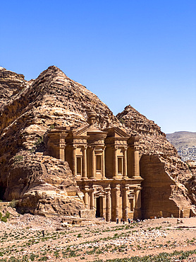 The Petra Monastery (Al Dayr), Petra Archaeological Park, UNESCO World Heritage Site, one of the New Seven Wonders of the World, Petra, Jordan, Middle East