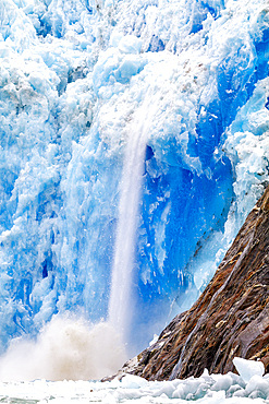 Scenic views of the south Sawyer Glacier in Tracy Arm-Fords Terror Wilderness area in Southeast Alaska, United States of America, North America