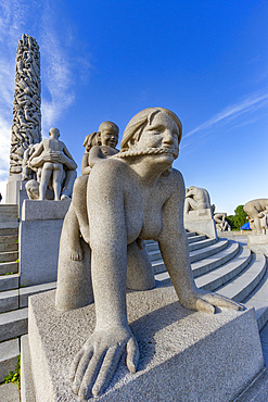 Views from the Vigeland Sculpture Park in the city of Oslo, Norway.