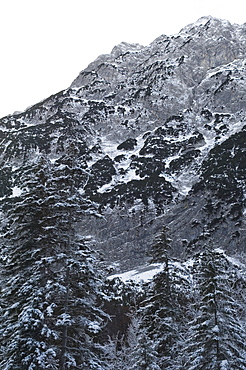 Snow covered Karwendel Mountains, Hinterriss, Tyrol, Austria