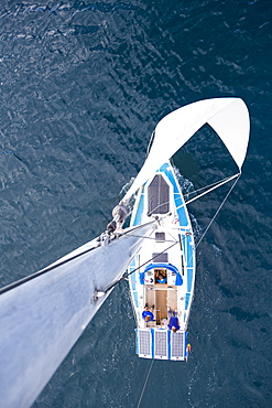 Crew on a sailing boat, Pula, Istria, Croatia