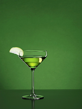 Appletini cocktail with green background, Cocktail, Drink