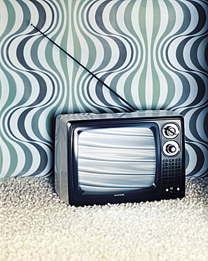 Old TV on the carpet, Retro, Technology