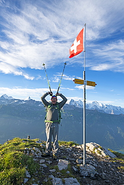 Hike with bivouac on Hardergrat, Lake Brienz, Berner Oberland, Switzerland