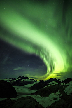 Northern Lights over Juneau Icefield, Tongass National Forest, Alaska, United States of America