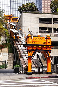 Angels Flight Railway in downtown Los Angeles, Los Angeles, California, United States of America