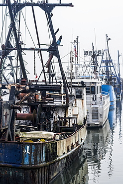 Commercial fishing boats rest at the dock, Astoria, Oregon, United States of America