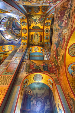 Fresco paintings, St. George's (Yuriev) Monastery, Veliky Novgorod, Novgorod Oblast, Russia