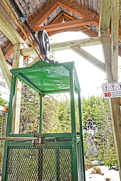 A hand tram over Winner Creek near Girdwood, Kenai National Forest, South-central Alaska, Girdwood, Alaska, United States of America